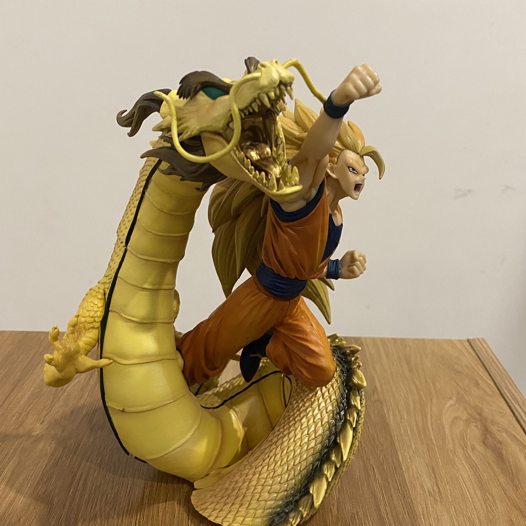 Mô hình songoku SSJ3 Rồng Vàng 21cm siêu chất - Mô hình dragonball chất lượng cao
