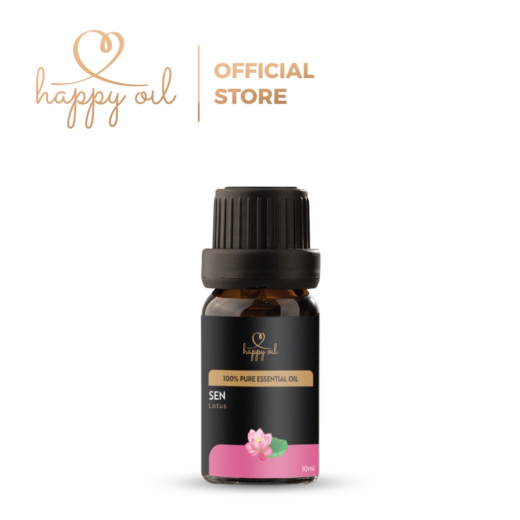 Tinh dầu xông thơm phòng Sen Happy Oil, giúp khử mùi, Xua tan âu lo, căng thẳng, giúp ngủ ngon