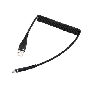 [Cáp sạc] USB-C Type C Cable Coiled Spring Type-C Data Sync Charging Cable