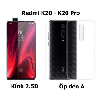 Bộ ốp dẻo + Kính cường lực Xiaomi Redmi K20/ K20 Pro ( Trong suốt )