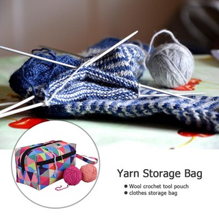 Túi đựng dụng cụ đan len nhiều màu sắc