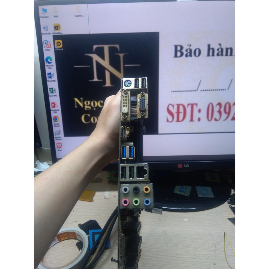 Main GiGabByte B85M 4 khe Ram zin.Main chính hãng bóc máy văn phòng, quán net