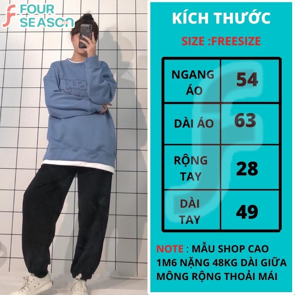 Áo sweater tay phồng unisex form rộng SUSUGIRL SW02 FS ulzzang nam nữ hottrend phong cách streetstyle chất nỉ rẻ đẹp