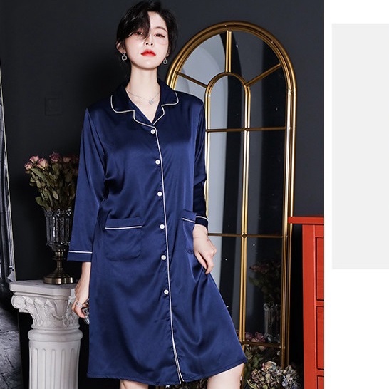 Đầm Ngủ Lụa Lạc Hỷ  Đầm Bầu Mặc Nhà Mềm  BIG SIZE XL,2XL  IVY084