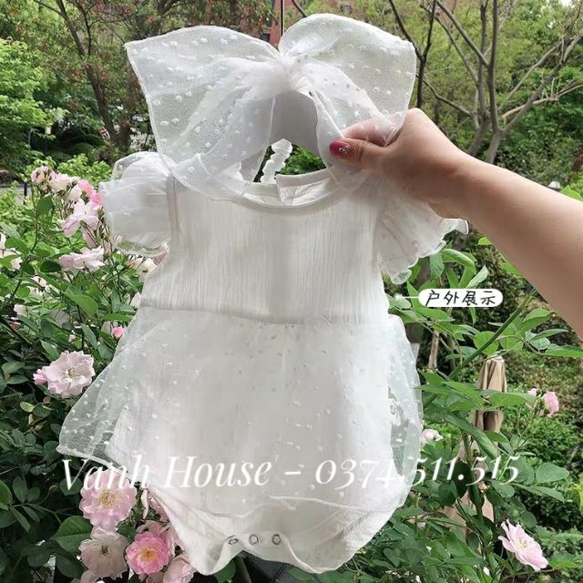 Body giả váy + tặng kèm turban cho bé gái