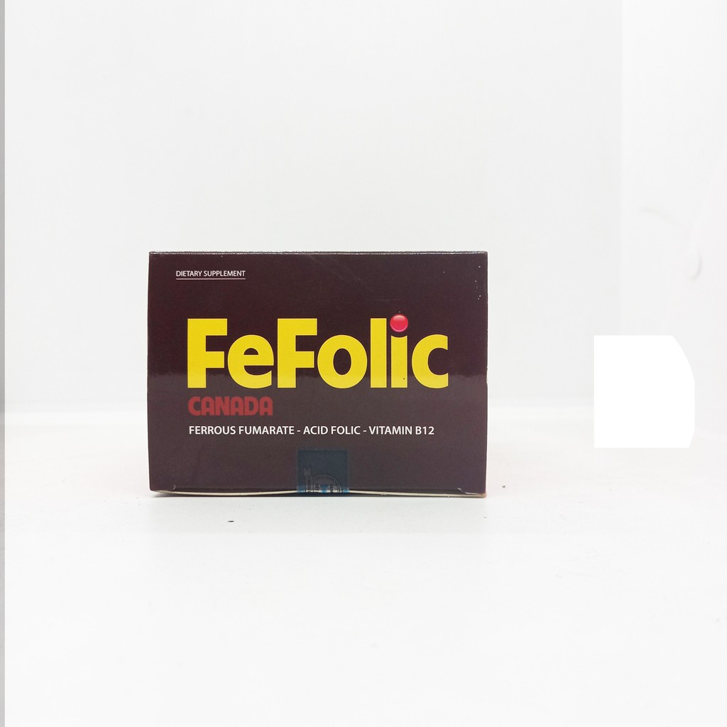 FeFolic Canada hộp 60 viên - Hỗ trợ tăng sản sinh hồng cầu