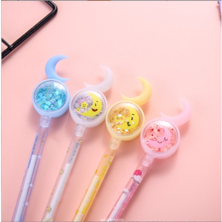 Bút kim tuyến mặt trăng BKT41 viết gấu thỏ hologram cute dễ thương