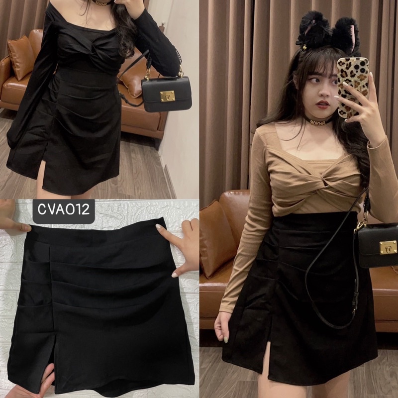 CVA012 Chân Váy A Xếp Ly Sườn Maii Thươngg Bigsize | BigBuy360 - bigbuy360.vn