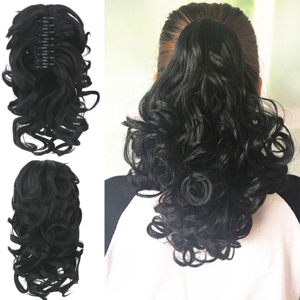 ANEMONE Tóc Giả Nối Dài Kiểu Xoăn Ngắn Bằng Sợi Tổng Hợp Chịu Nhiệt Độ Cao