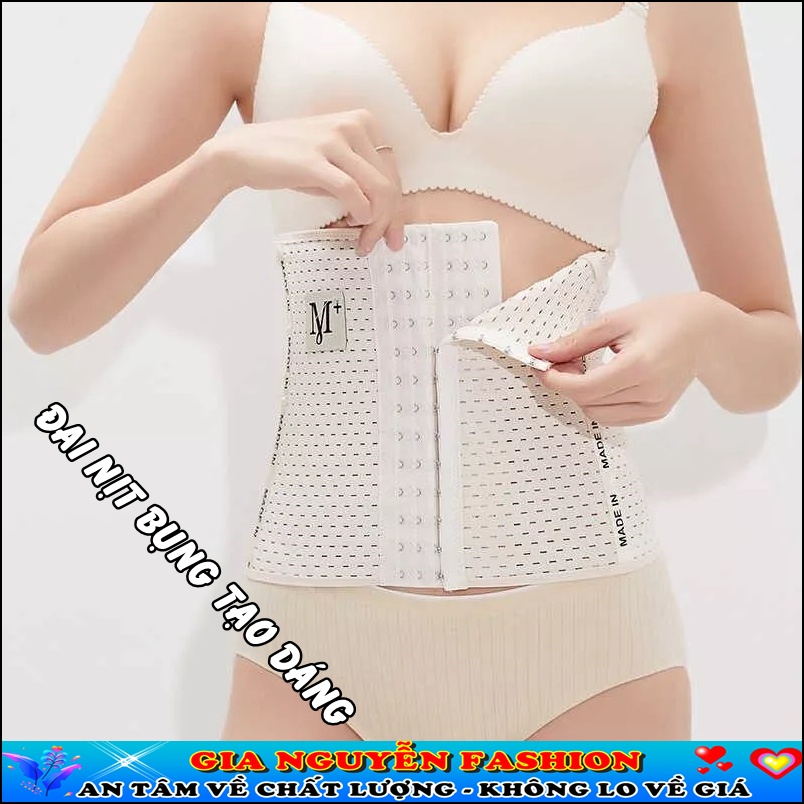 Đai nịt bụng tạo dáng chống cuộn, 6 nấc cài, Gen nịt bụng tạo vóc dáng, giảm mỡ béo