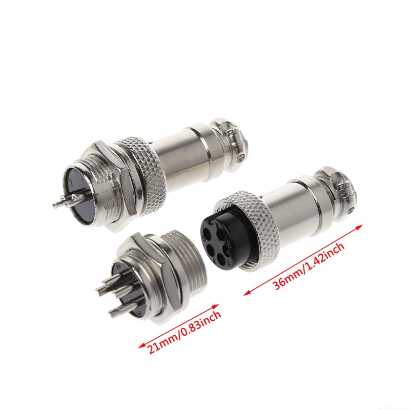 Đầu Nối Dây Điện 16mm 2 / 3 / 4 / 5 / 6 / 8 / 9 Pin Gx16