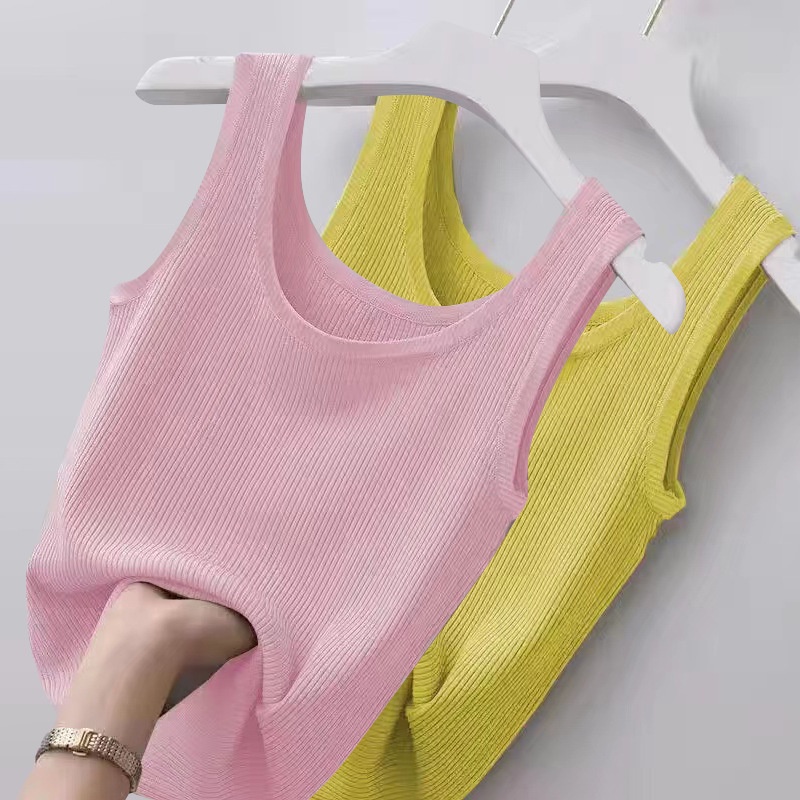 Áo Không Tay Dáng Ôm Co Giãn Tốt Thiết Kế Đơn Giản Dễ Phối Đồ Thời Trang Cho Nữ