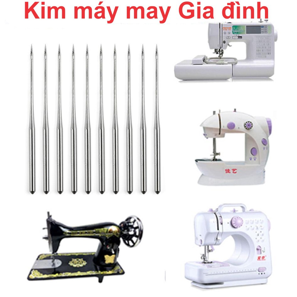 Set 5 Kim Dùng Cho Máy May Gia Đình, Máy CN Số 9-11-13 Kim bền đẹp chất lượng dùng trong may mặc phụ liệu may