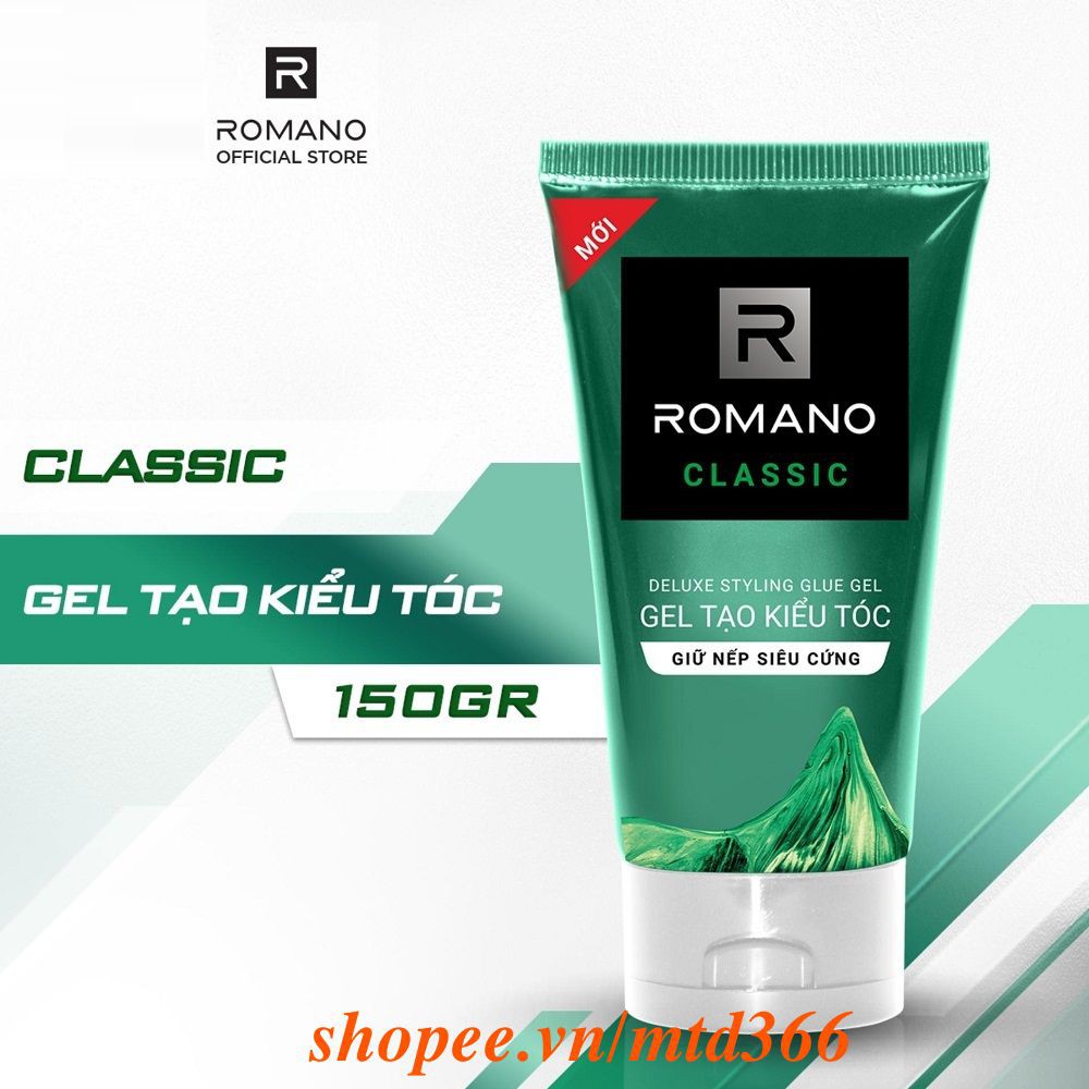 Gel Vuốt Tóc 150g Romano Classic Giữ Nếp Siêu Cứng