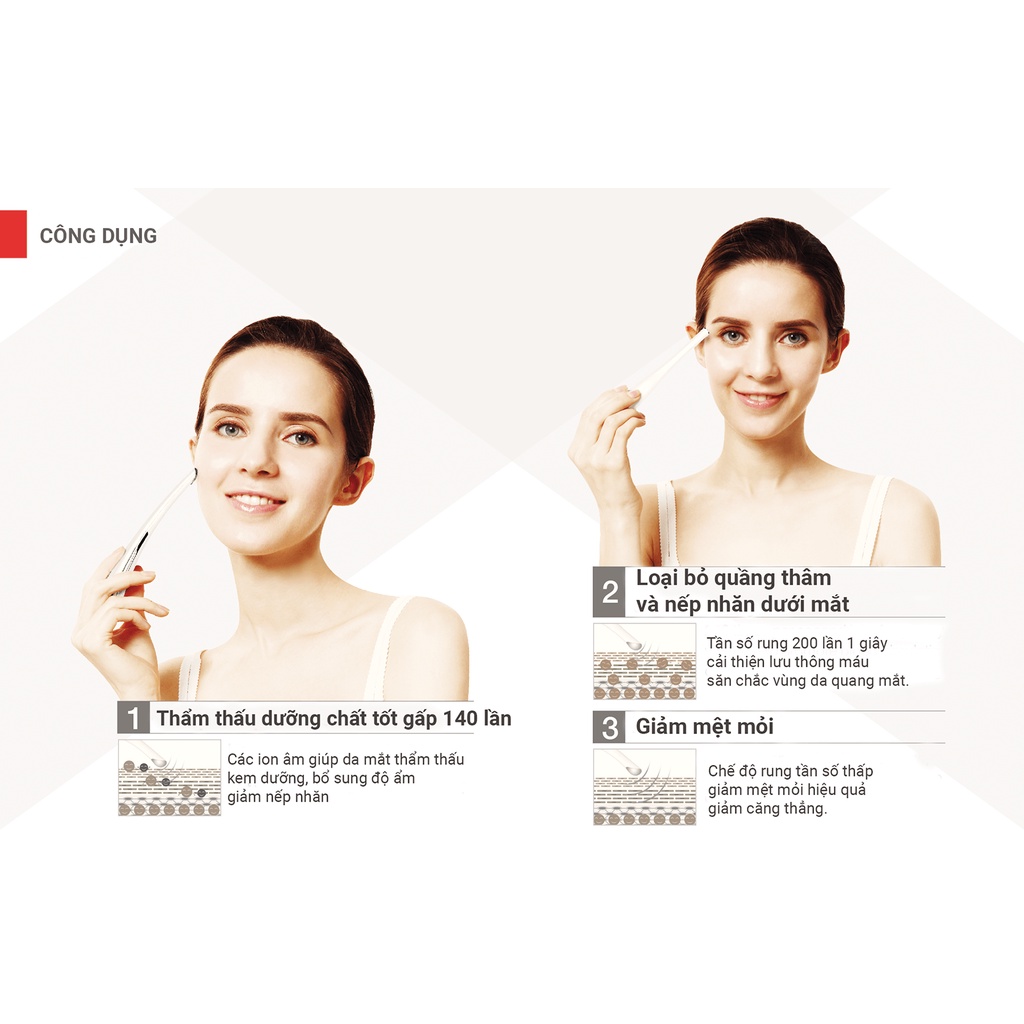 Máy nâng cơ mặt, máy massage chống lão hóa và trị liệu mắt Lifetrons EM-700 - Bảo hành chính hãng 12 tháng