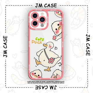 Ốp lưng iphone samsung xiaomi oppo cạnh vuông JMCase Duck Cute