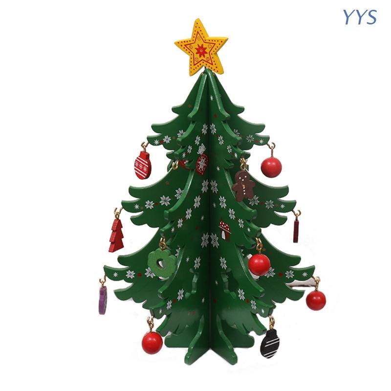Phụ kiện trang trí Giáng sinh bằng gỗ hình ông già Noel/tuần lộc xinh xắn chất lượng