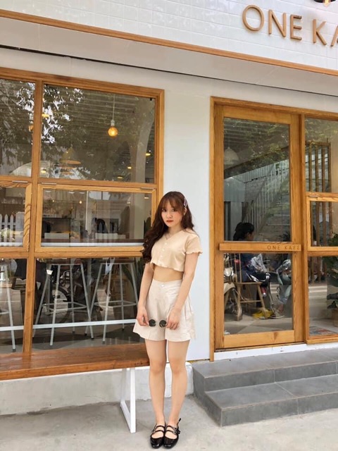 Quần short kaki đũi thô