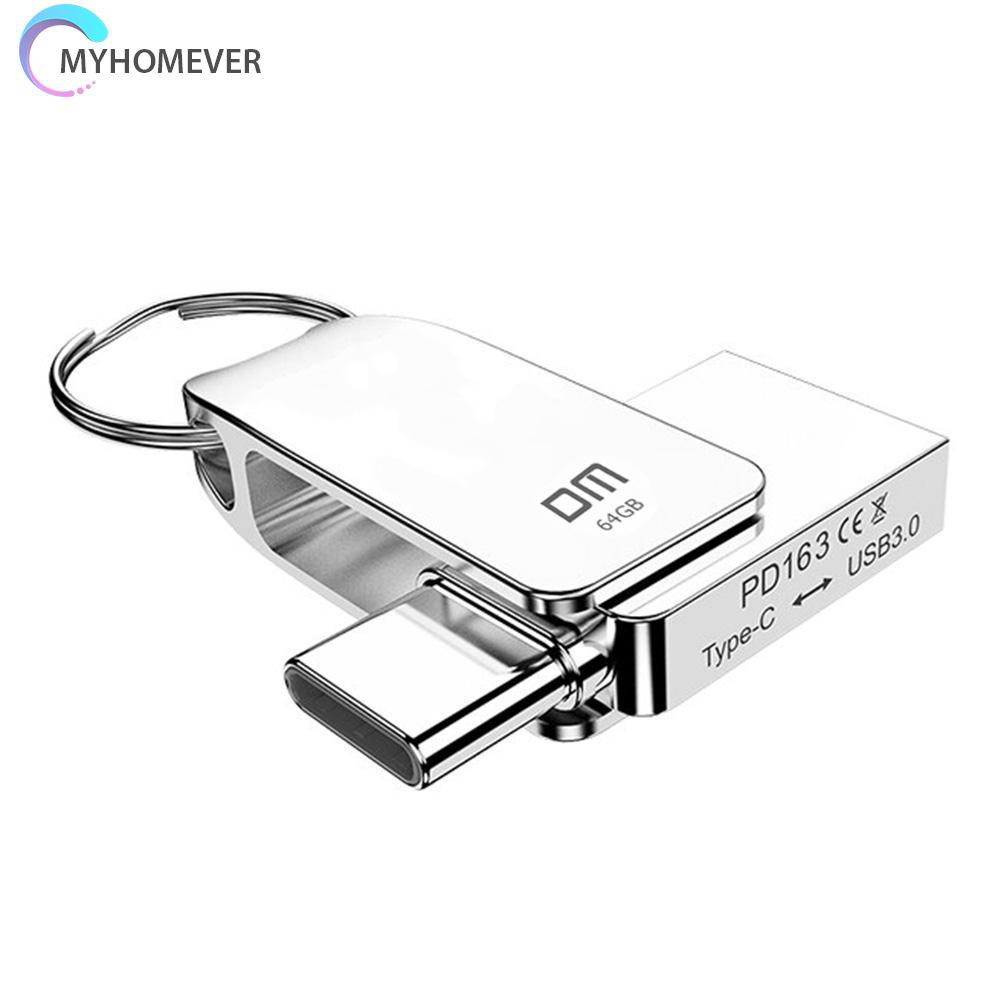 myhomever DM PD163 USB Flash Drive 32GB 64GB OTG Metal USB 3.0+ Type C Pendrive Stick