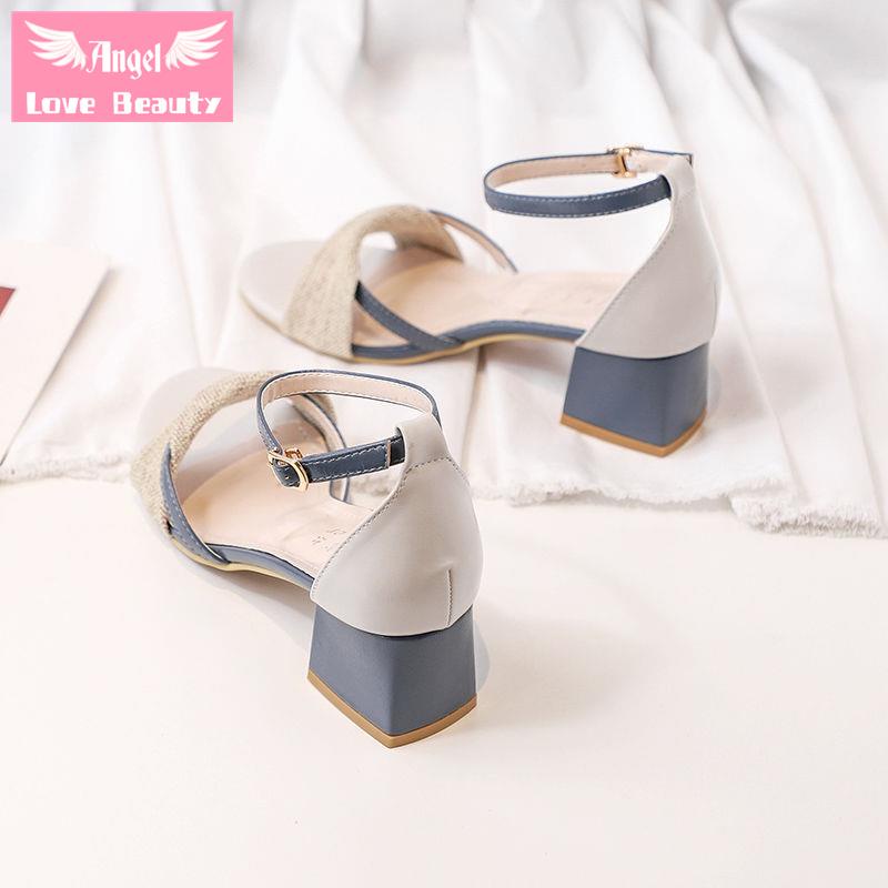 Giày Sandal Cao Gót Dày Dặn Cài Khóa Phong Cách La Mã Thời Trang Mùa Hè Hàng Mới Dành Cho Bạn Nữ 2022