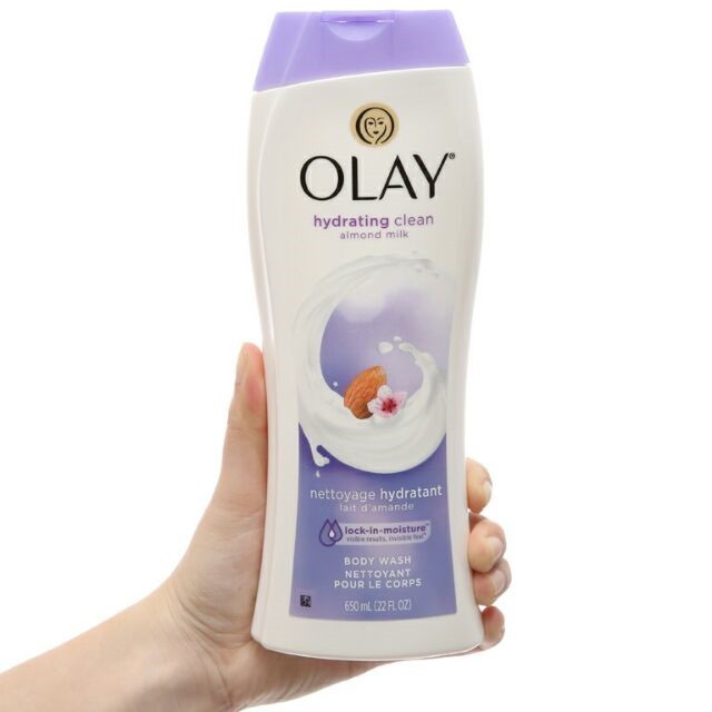 sữa tắm Olay Hydrating Clean Almond Milk 650ml