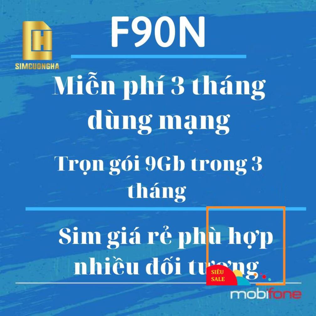 Sim 4G 1 năm giá rẻ mobifone ❤[MDT250A - F90N] vào mạng trọn gói 12 tháng miễn phí không phải nạp tiền - SIMCUONGHA