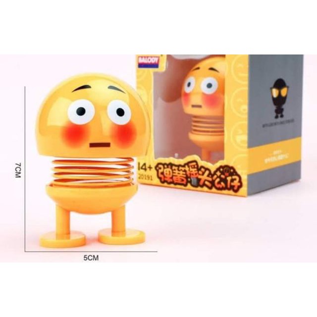 Lò xo mặt cười dễ thương - Emoji Lò Xo Lắc Đầu Trang Trí Xe Hơi Bàn Làm Việc