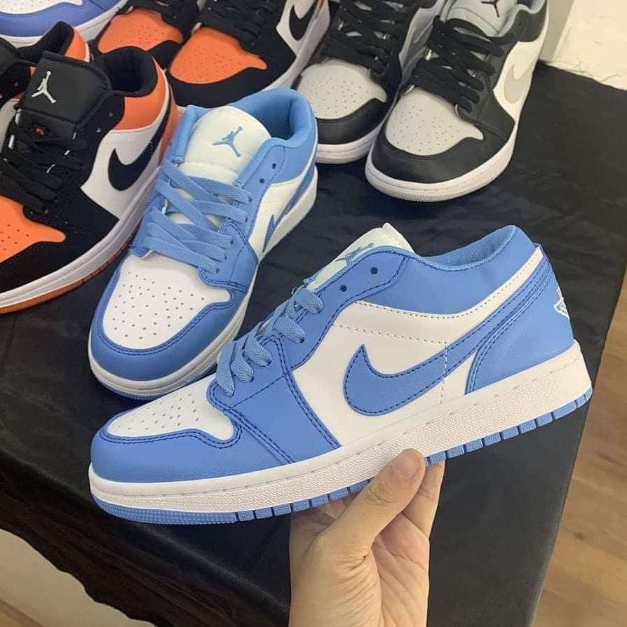 Giày JORDAN 1 CỔ THẤP ,xanh dương Giày thể thao JORDAN LOW , Giày sneaker JD1 xanh dương thấp nam nữ full box bill