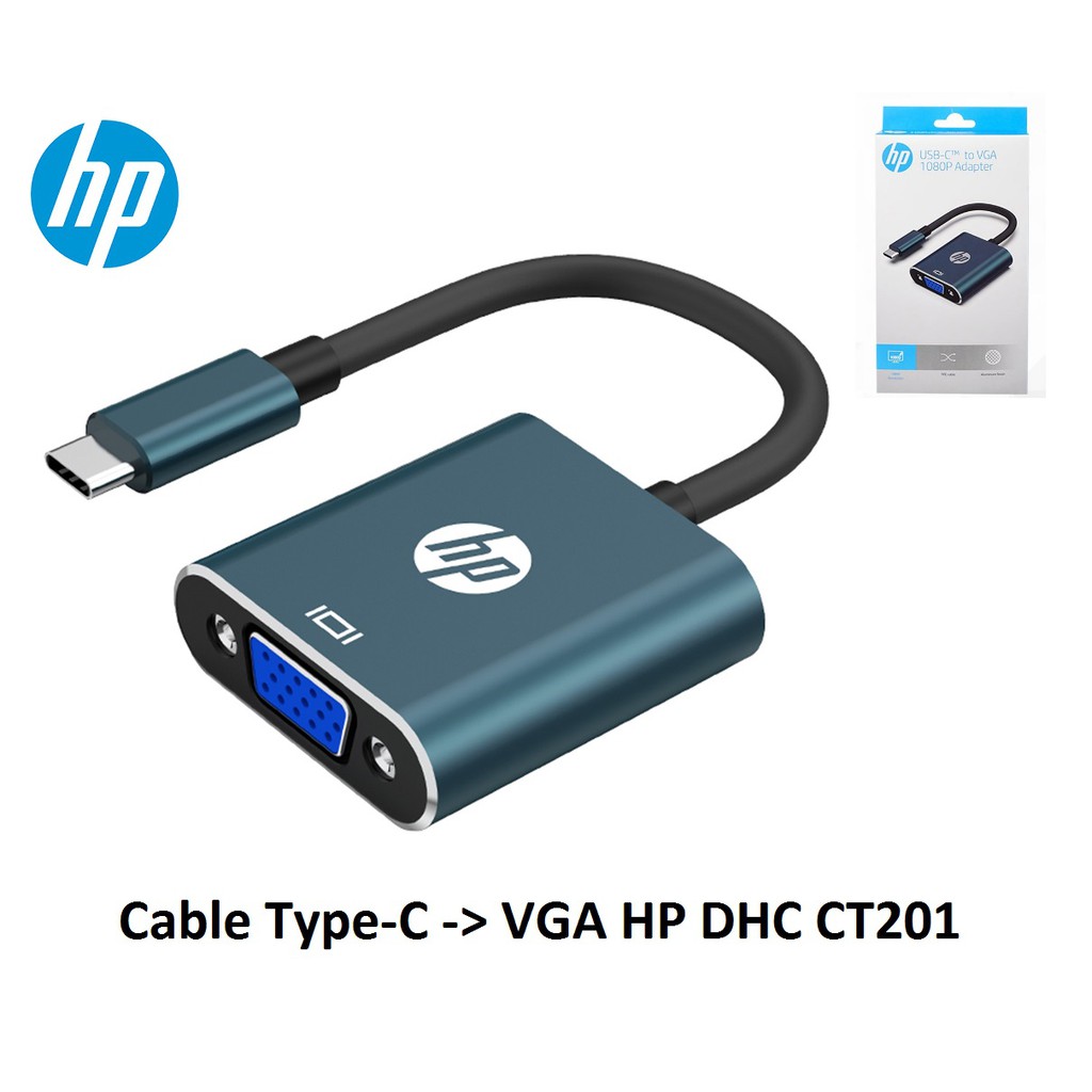 Cáp chuyển từ máy tính cồng Type C sang màn hình cổng VGA HP DHC CT201