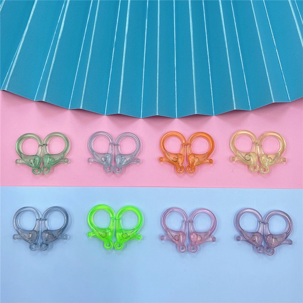 Set 10 Móc Khóa Tôm Hùm Trong Suốt Nhiều Màu Làm Trang Sức Thủ Công Diy