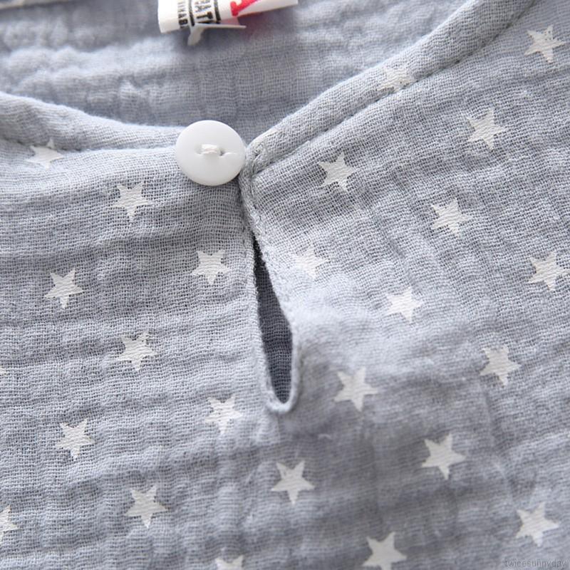 Set áo thun không tay + quần short in họa tiết cây dễ thương cho bé trai