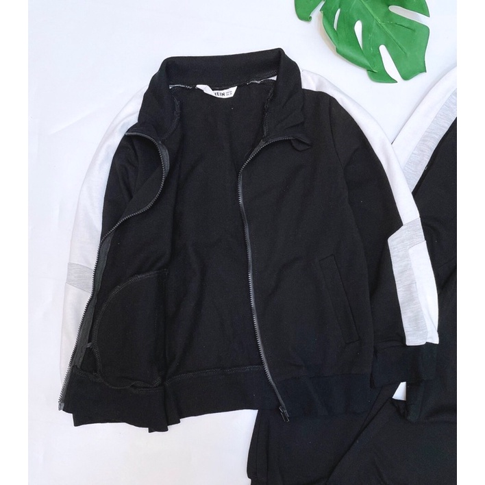 Bộ thu đông thể thao bé trai bé gái chất nỉ da cá xuất dư