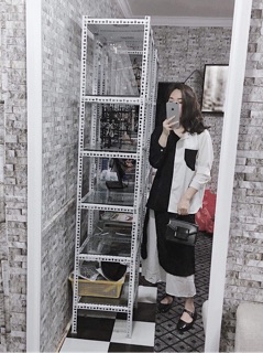 Sơ mi nửa đen - trắng