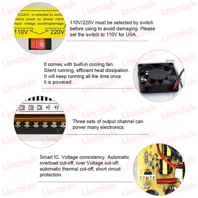 Bộ Cung Cấp Nguồn Điện 12V 50A / 24V 25A / 36V 16.6A / 48V 12.5A / 60V 10A 600W Cho Camera Đèn LED CNC