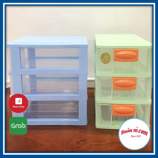 Tủ nhựa mini 3 tầng Việt Nhật đựng đồ cá nhân (MS: 3683) - Br 01352
