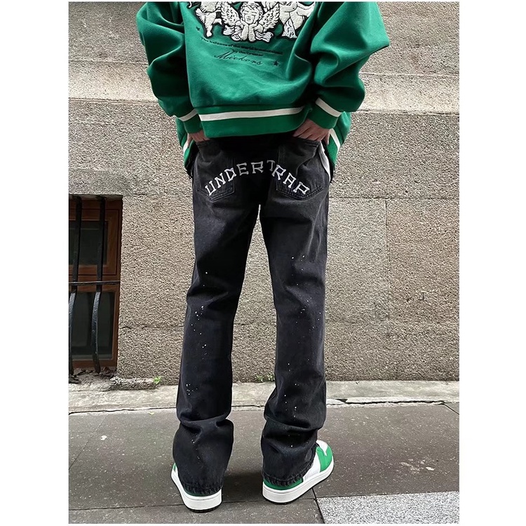 Quần jean dài thiết kế họa tiết phong cách hip hop thời trang dành cho nam