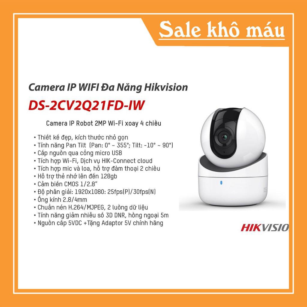 Camera Wifi Quay Quét Robot Hikvision Q21 Full HĐ