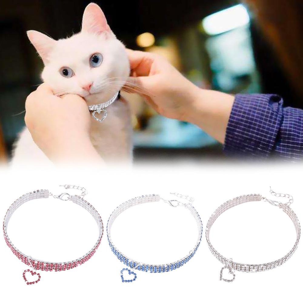 AARON1 Vòng Cổ HìNh TráI Tim ĐíNh Đá ThờI Trang Cho Thú Cưng