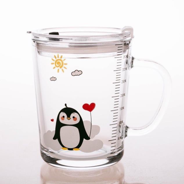 Combo 10 Cốc Pha Sữa Thủy Tinh Chia Vạch, Có Nắp Và Ống Hút Siêu Tiện Lợi Cho Bé