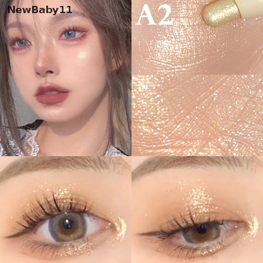 1 Bút Chì Kẻ Mắt Màu Trắng Ánh Ngọc Trai Lấp Lánh Trang Điểm Lâu Trôi