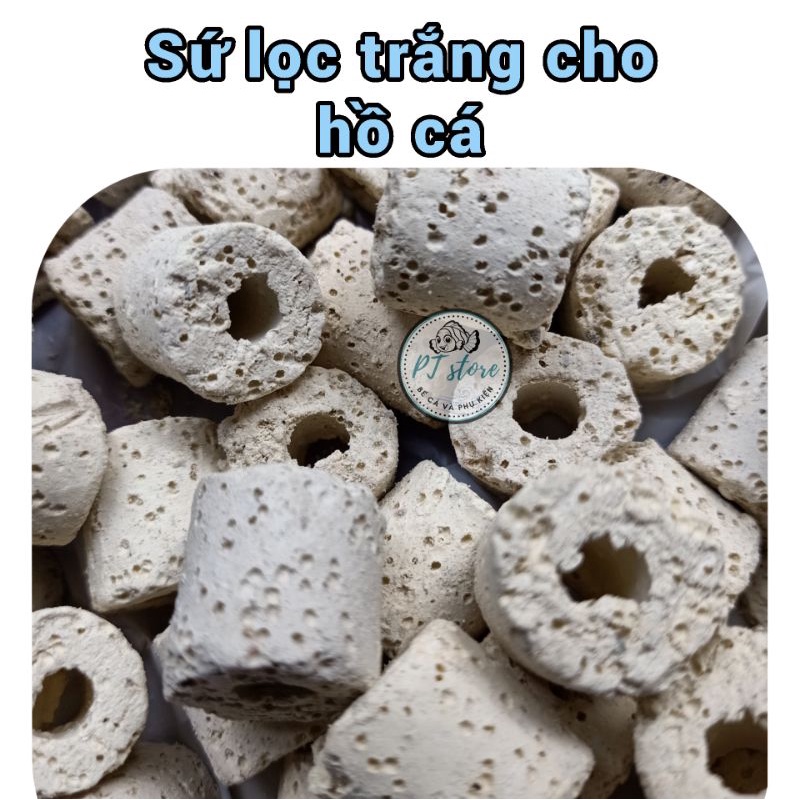 Sứ lọc trắng,sứ lổ lọc nước cho hồ cá cảnh