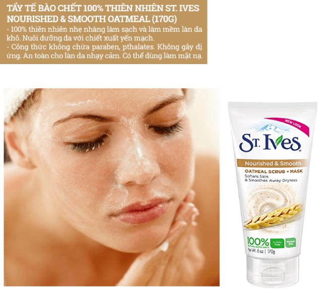 🌹Sữa rửa mặt St.Ives tẩy tế bào chết lúa mạch 170g