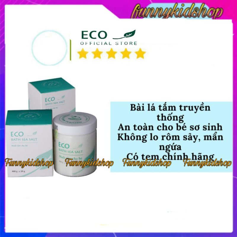 [2 hộp] MUỐI TẮM BÉ ECO 400G -Muối tắm thảo dược Eco- muối tắm sinh dược Eco- MUỐI TẮM ECO