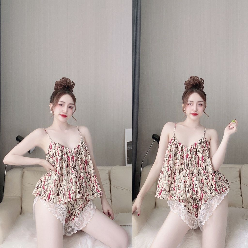 Đồ Ngủ Sexy, Đồ Ngủ Nữ Lụa Mango Cao Cấp Mềm mại xinh xắn <60KG | BigBuy360 - bigbuy360.vn