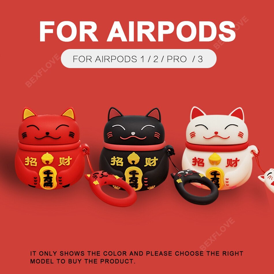 Vỏ bảo vệ hộp sạc tai nghe silicon thiết kế hoạt hình dễ thương cho  Airpods 2 3 Pro 2021