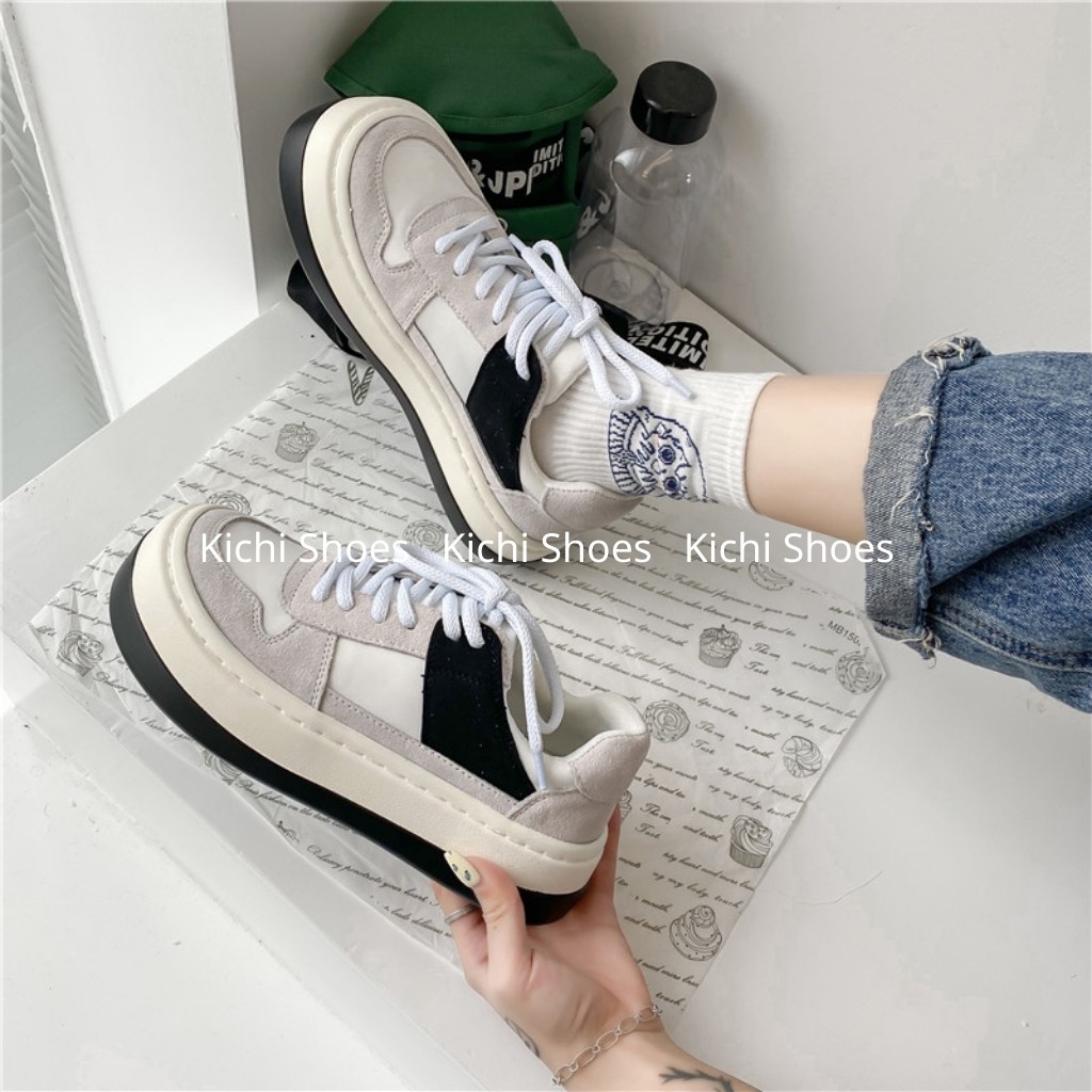 Giày thể thao nữ đế độn đế bánh mì tăng chiều cao phong cách Hàn Quốc mã 7801 - Kichi Shoes