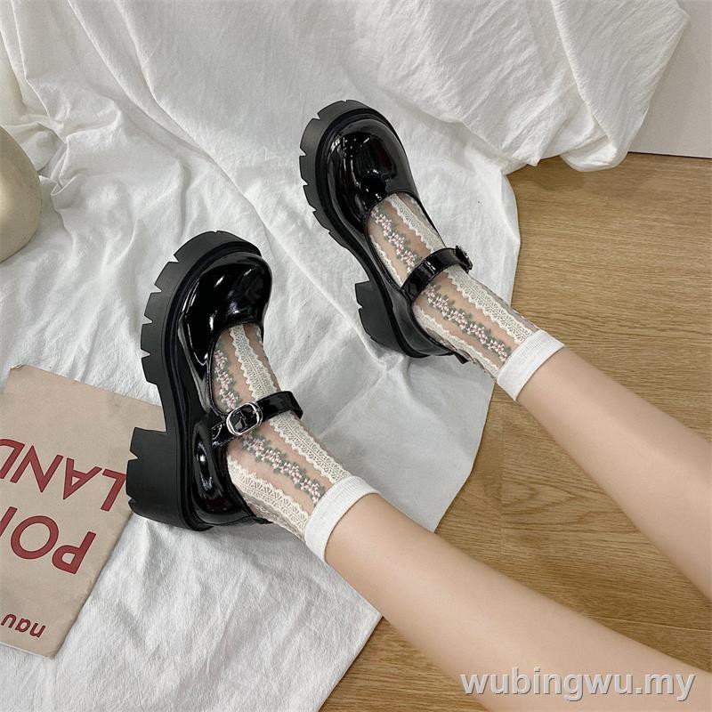 👠 Giày Da Cao Gót Phong Cách lolita vintage Anh Quốc Cho Nữ