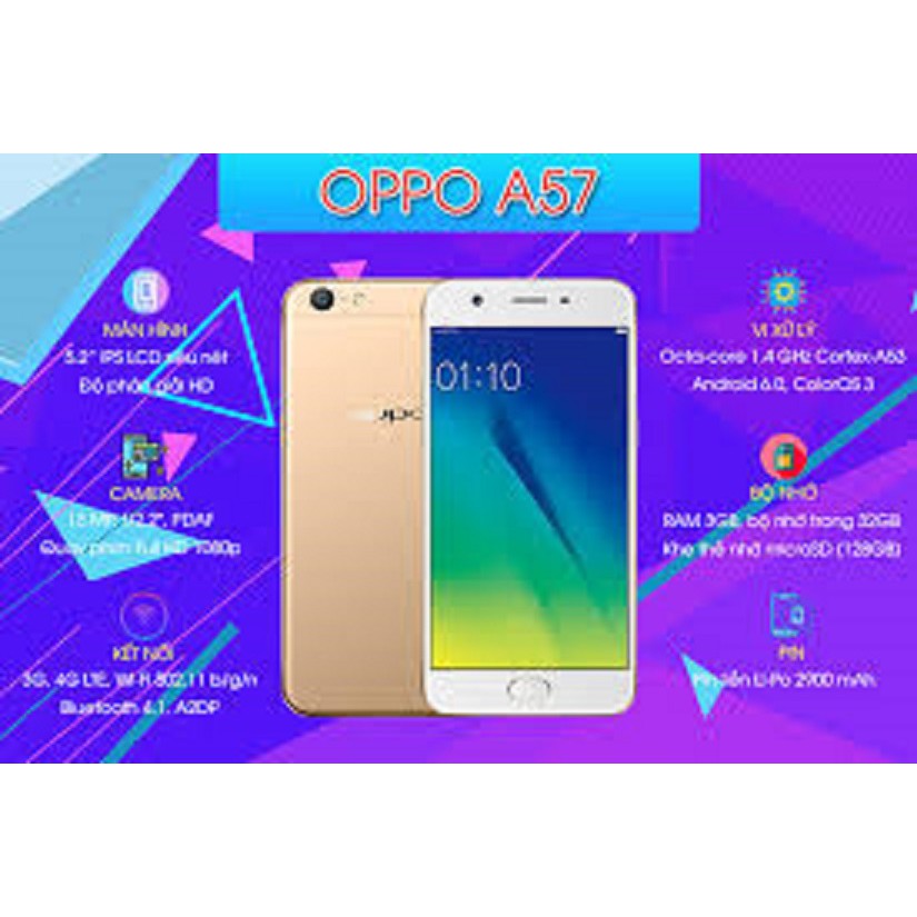 [ Máy Hãng ] điện thoại Oppo A57 ( Oppo F1s Lite ) 2sim ram 3G rom 32G, Camera Selfiel 16Mp, Chơi GAME NẶNG MƯỚT | BigBuy360 - bigbuy360.vn