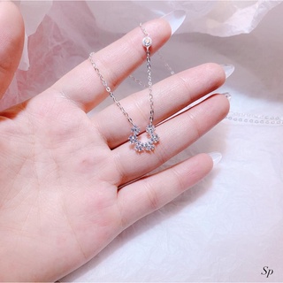 [Ảnh Thật] Vòng cổ/ Dây chuyền hoa cho nữ chất liệu bạc nguyên chất DL13