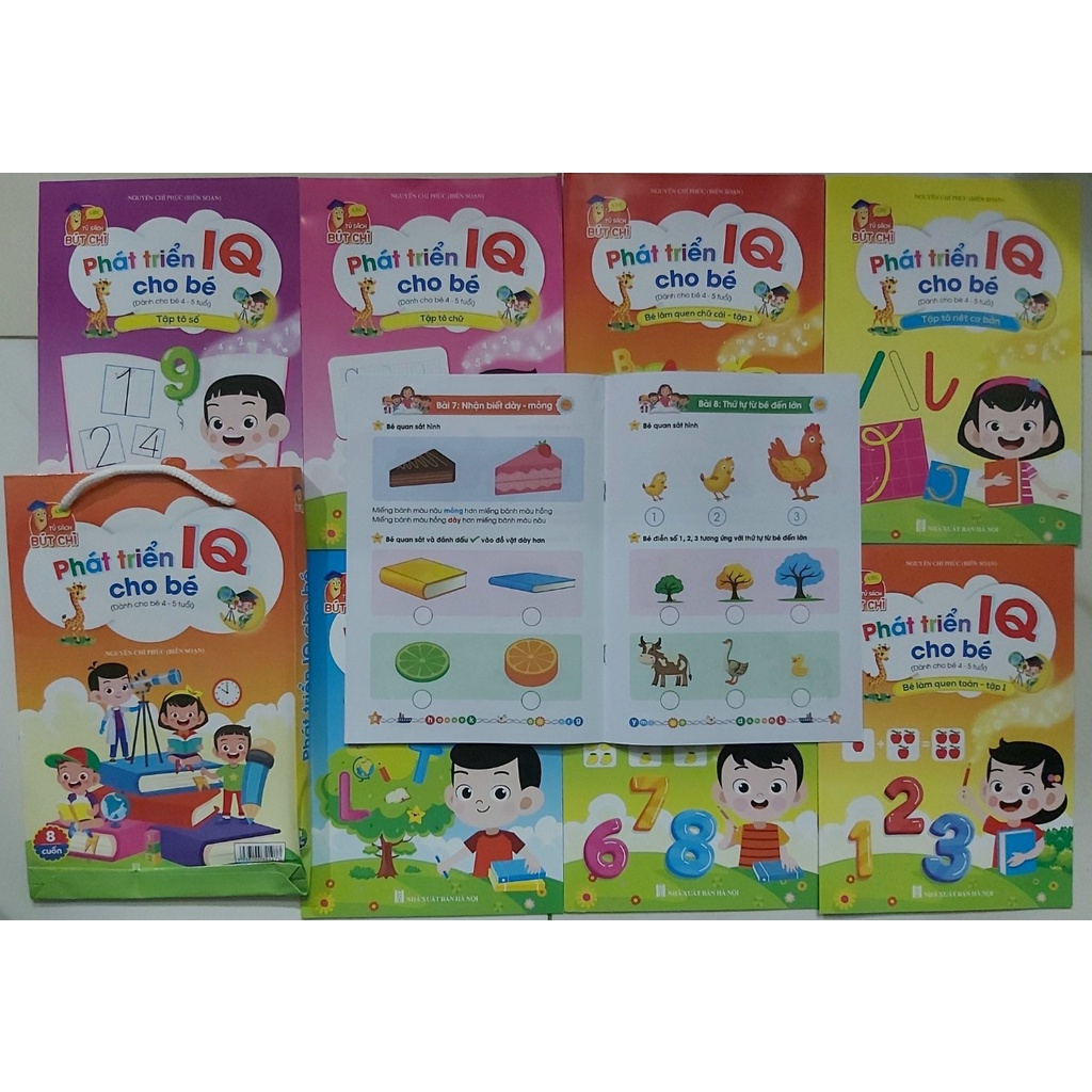 Bộ sách Phát triển IQ cho bé (dành cho bé 4-5 tuổi) (8 quyển)